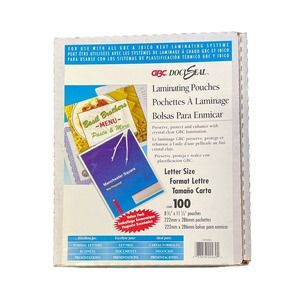 3200654 GBC HeatSeal Laminating Pouches 8-3/4 x 11-1/4 100/Box OPEN BOX